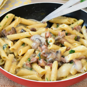 Pasta Funghi-Prosciutto